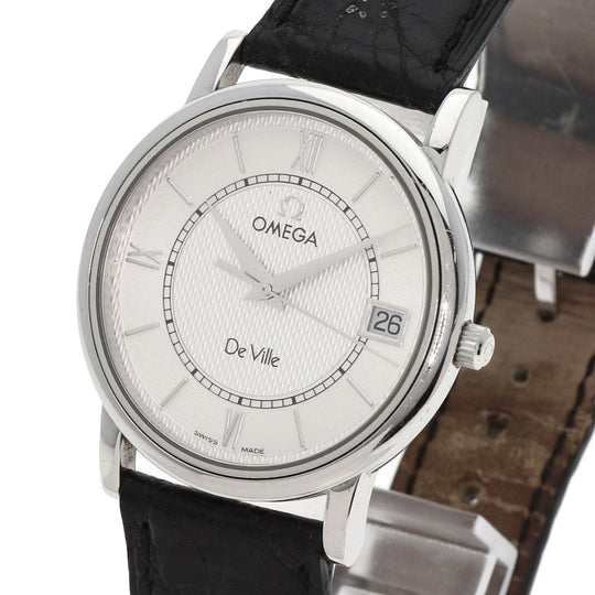 OMEGA Watches Quartz 7814.31 Stainless Steel, Leather Silver De Ville Prestige Silver dial mens Used Authentic