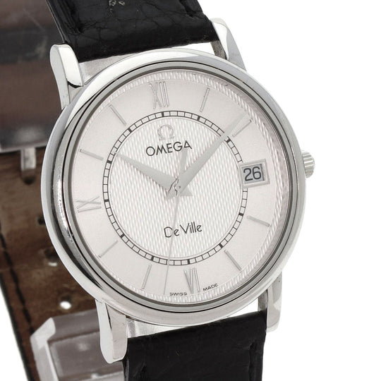 OMEGA Watches Quartz 7814.31 Stainless Steel, Leather Silver De Ville Prestige Silver dial mens Used Authentic