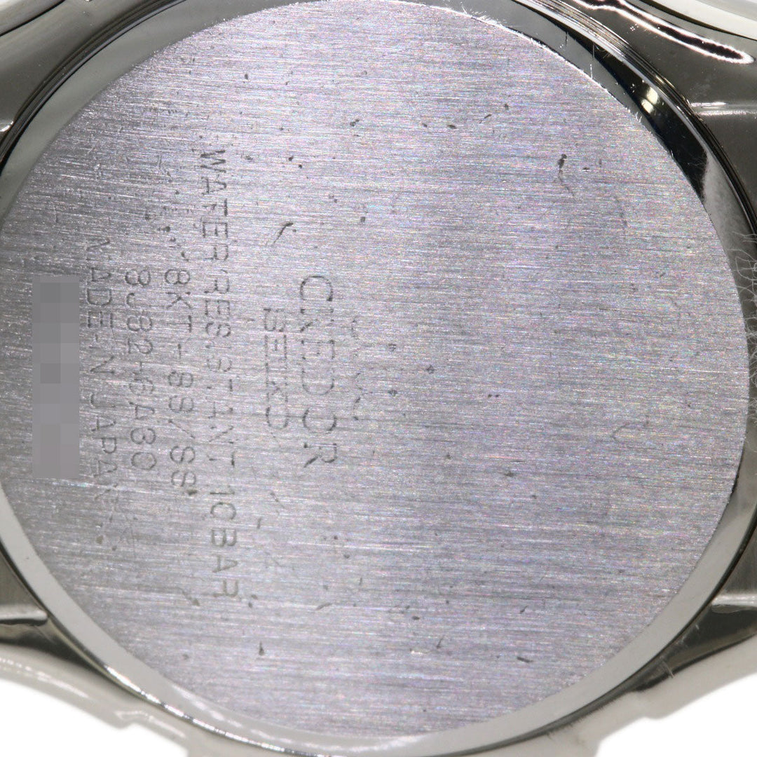 SEIKO Watches Quartz GCAX988 8J82-6A30 Stainless Steel , SSxK18YG Silver CREDOR round face Silver dial mens Used Authentic