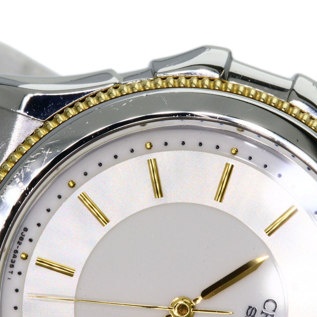 SEIKO Watches Quartz GCAX988 8J82-6A30 Stainless Steel , SSxK18YG Silver CREDOR round face Silver dial mens Used Authentic