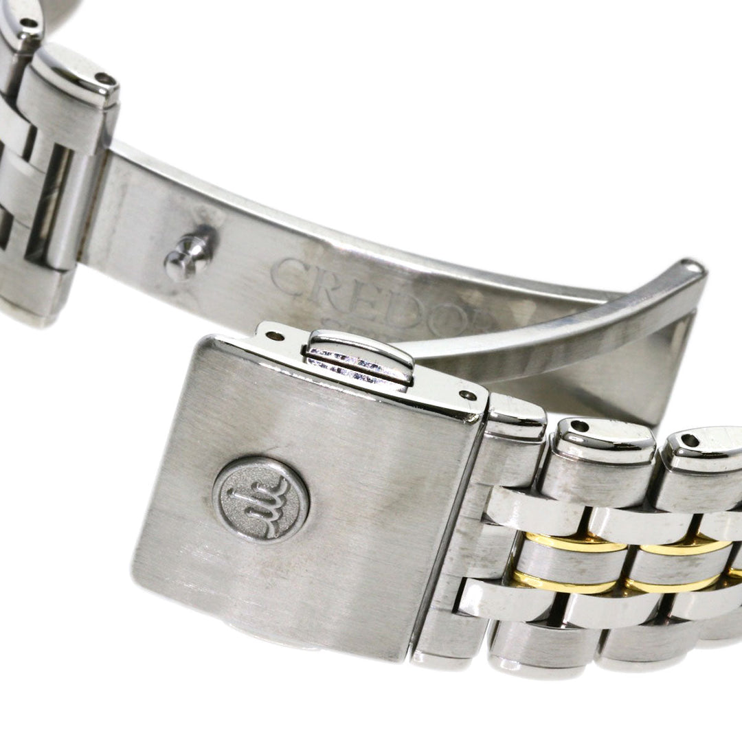 SEIKO Watches Quartz GCAX988 8J82-6A30 Stainless Steel , SSxK18YG Silver CREDOR round face Silver dial mens Used Authentic