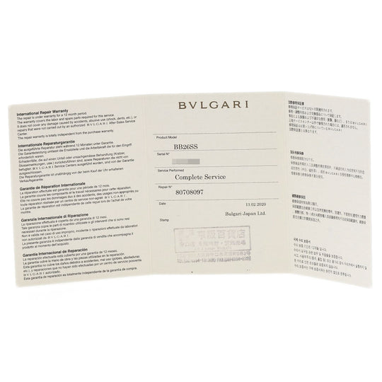 BVLGARI Watches Quartz BB26SSD/N Stainless Steel Silver Bulgari Bulgari Ivory dial