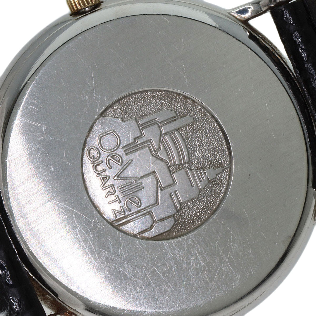 OMEGA Watches Quartz Stainless Steel, Leather Silver De Ville white dial mens Used Authentic