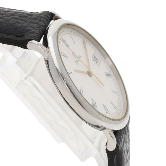 OMEGA Watches Quartz Stainless Steel, Leather Silver De Ville white dial mens Used Authentic