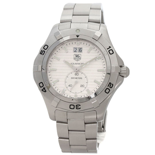 TAG HEUER Watches Quartz WAF1015.BA0822 Stainless Steel , Stainless Steel Silver Aqua racer grand date Silver dial mens Used Authentic