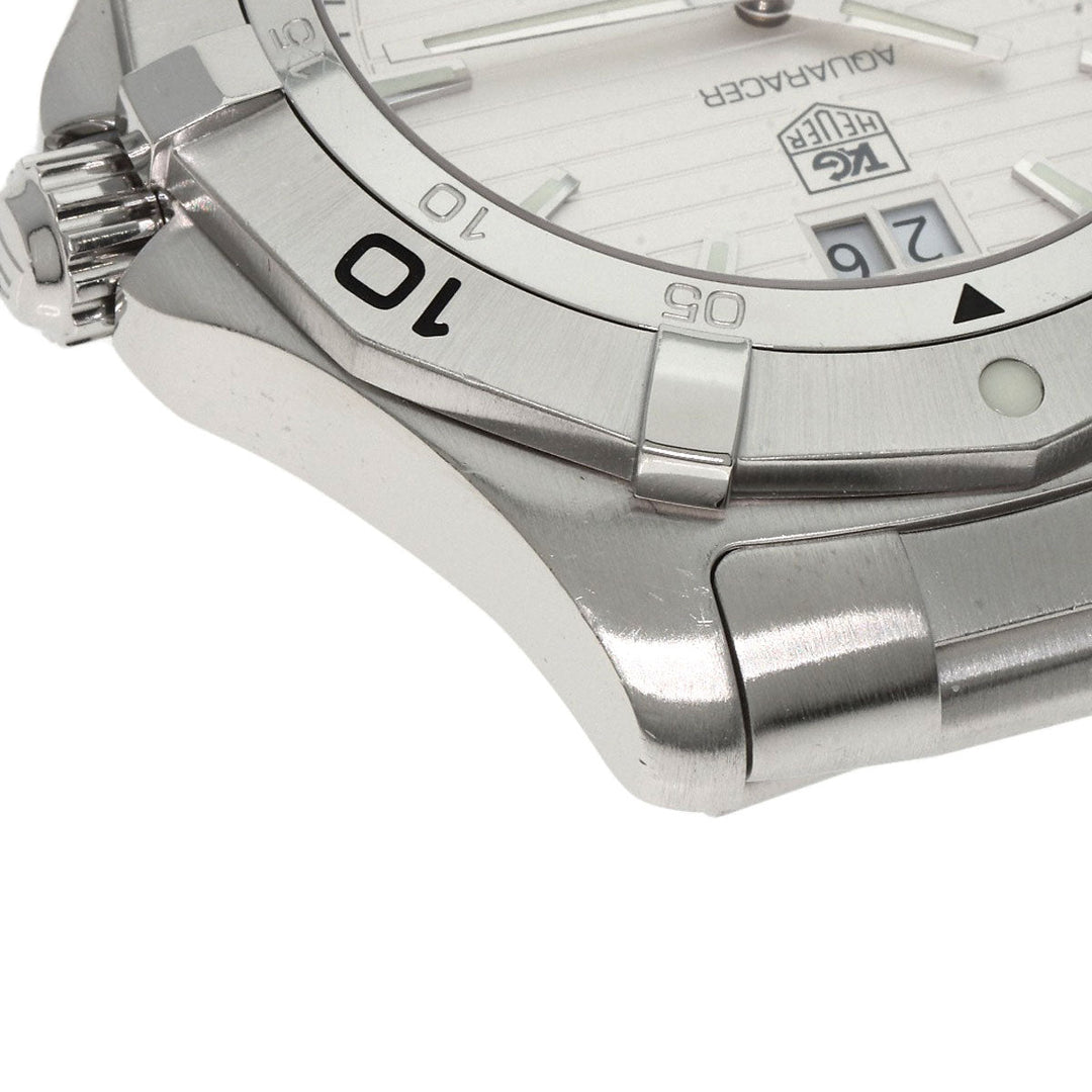 TAG HEUER Watches Quartz WAF1015.BA0822 Stainless Steel , Stainless Steel Silver Aqua racer grand date Silver dial mens Used Authentic