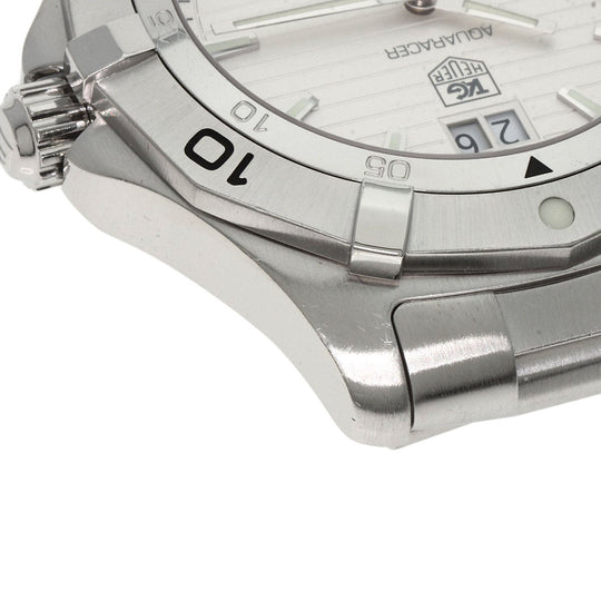 TAG HEUER Watches Quartz WAF1015.BA0822 Stainless Steel , Stainless Steel Silver Aqua racer grand date Silver dial mens Used Authentic