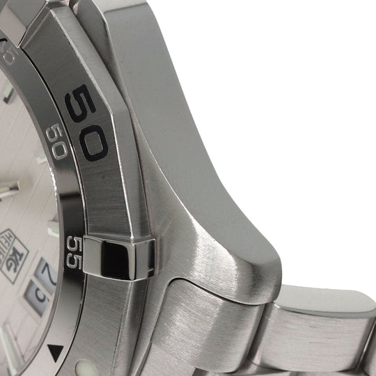 TAG HEUER Watches Quartz WAF1015.BA0822 Stainless Steel , Stainless Steel Silver Aqua racer grand date Silver dial mens Used Authentic
