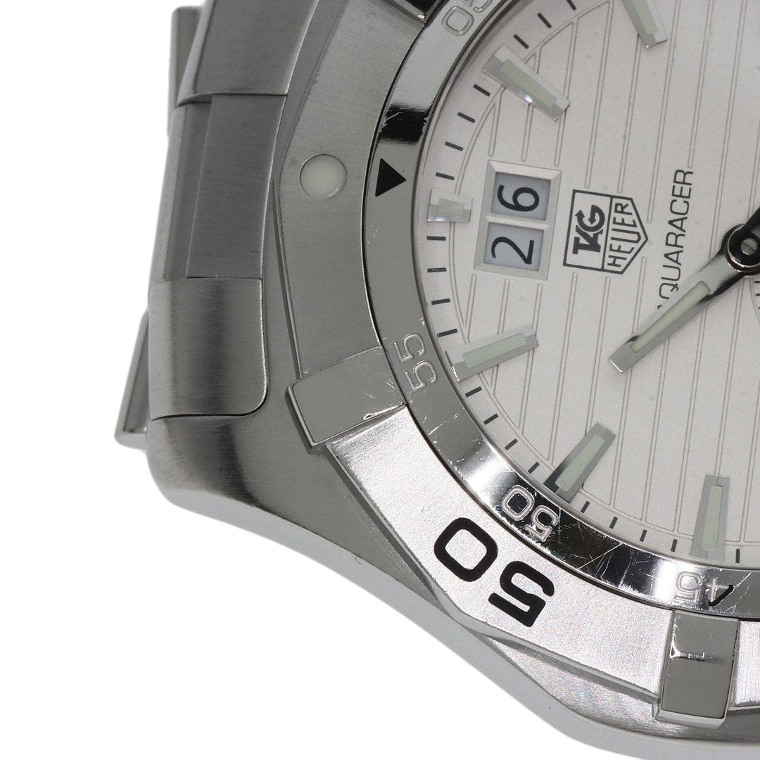 TAG HEUER Watches Quartz WAF1015.BA0822 Stainless Steel , Stainless Steel Silver Aqua racer grand date Silver dial mens Used Authentic