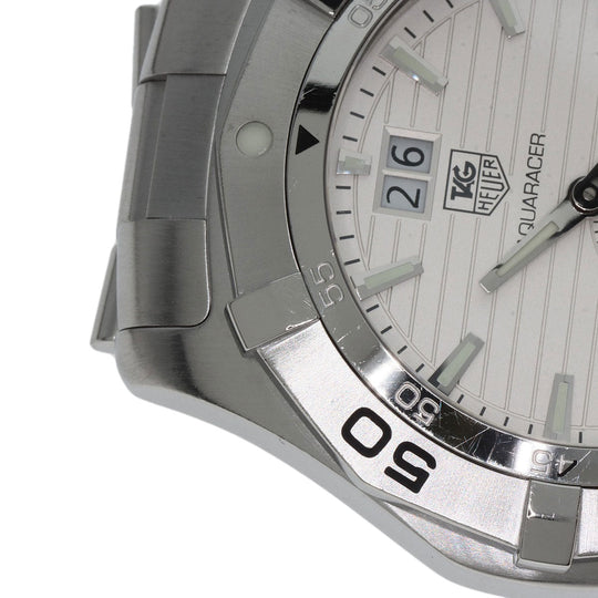 TAG HEUER Watches Quartz WAF1015.BA0822 Stainless Steel , Stainless Steel Silver Aqua racer grand date Silver dial mens Used Authentic