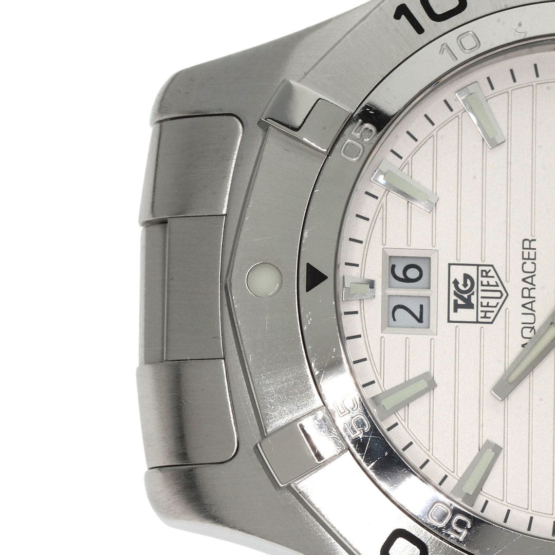 TAG HEUER Watches Quartz WAF1015.BA0822 Stainless Steel , Stainless Steel Silver Aqua racer grand date Silver dial mens Used Authentic