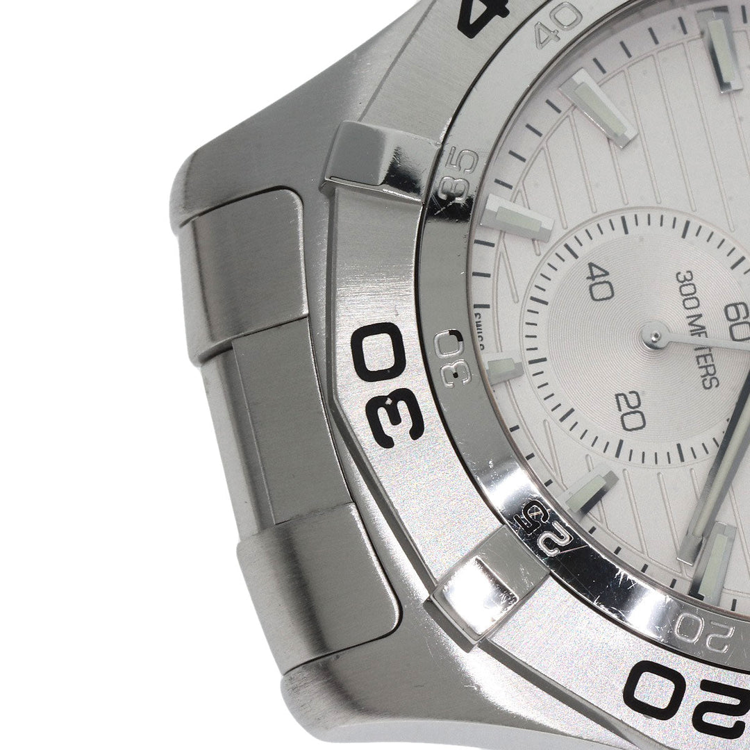 TAG HEUER Watches Quartz WAF1015.BA0822 Stainless Steel , Stainless Steel Silver Aqua racer grand date Silver dial mens Used Authentic