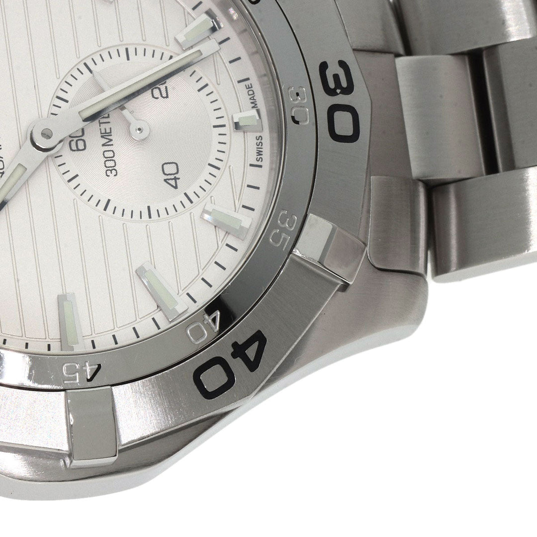 TAG HEUER Watches Quartz WAF1015.BA0822 Stainless Steel , Stainless Steel Silver Aqua racer grand date Silver dial mens Used Authentic