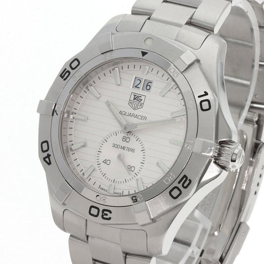 TAG HEUER Watches Quartz WAF1015.BA0822 Stainless Steel , Stainless Steel Silver Aqua racer grand date Silver dial mens Used Authentic