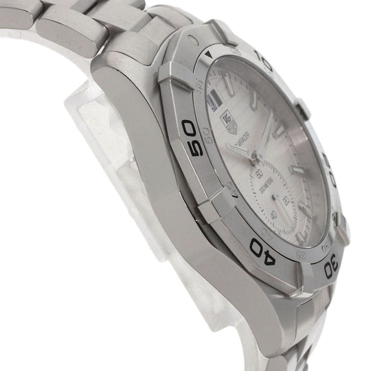 TAG HEUER Watches Quartz WAF1015.BA0822 Stainless Steel , Stainless Steel Silver Aqua racer grand date Silver dial mens Used Authentic