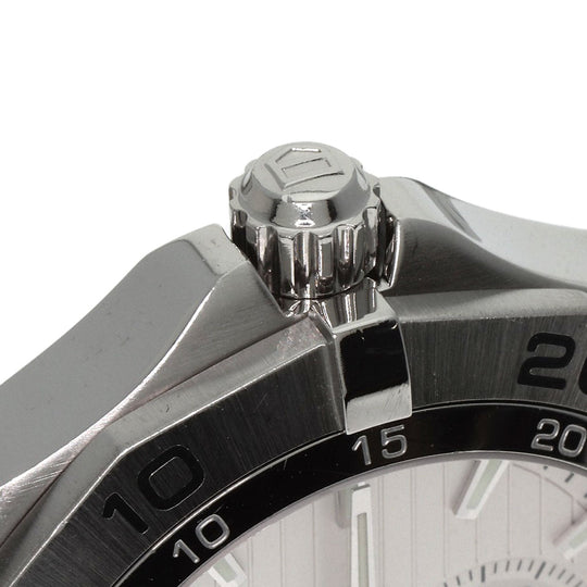TAG HEUER Watches Quartz WAF1015.BA0822 Stainless Steel , Stainless Steel Silver Aqua racer grand date Silver dial mens Used Authentic