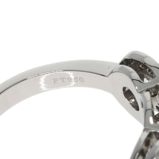 TIFFANY&Co. Ring PT950 Silver Circlet diamond Women Used Authentic