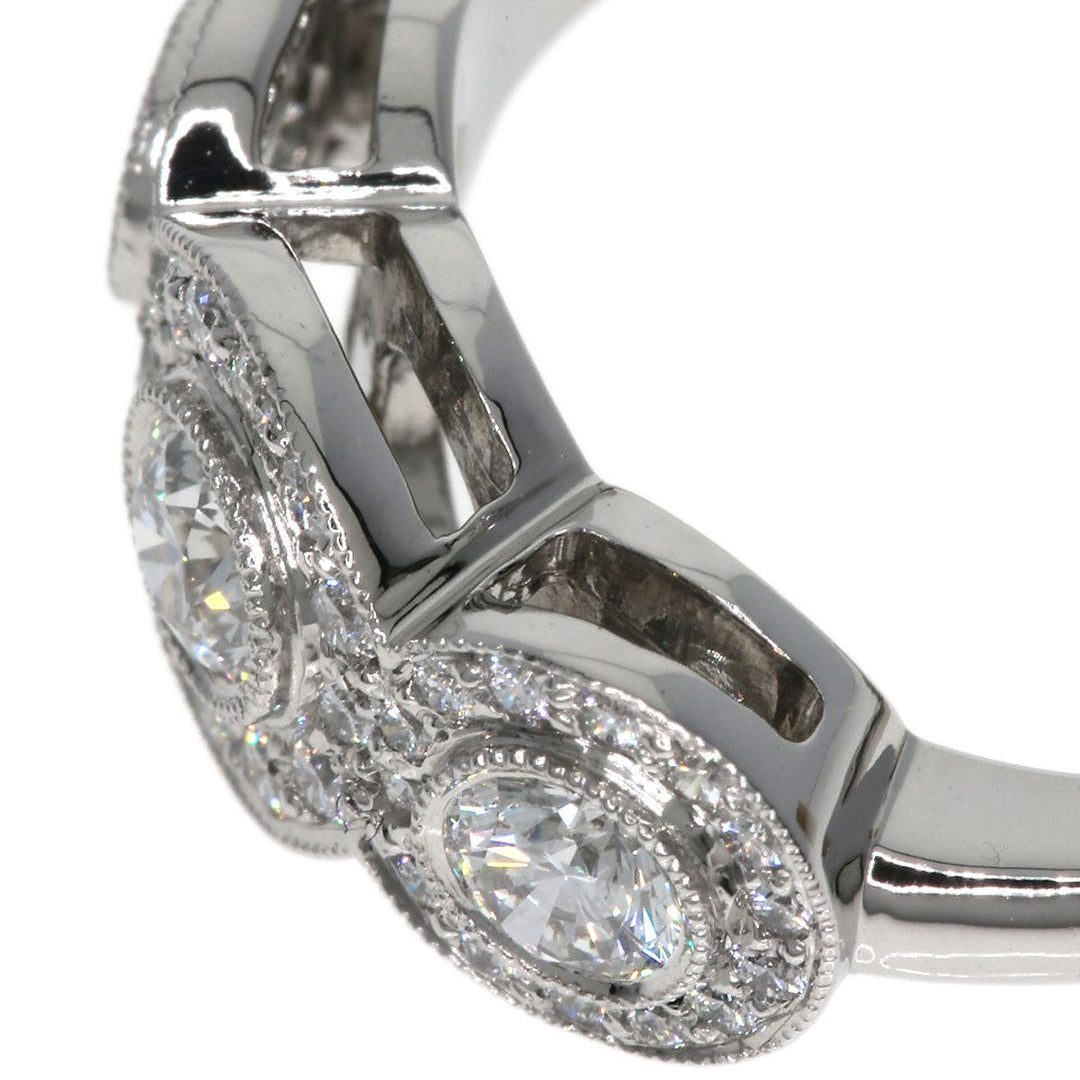 TIFFANY&Co. Ring PT950 Silver Circlet diamond Women Used Authentic