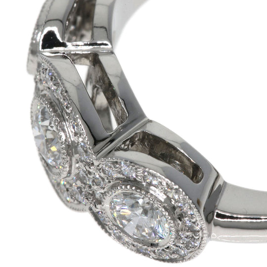 TIFFANY&Co. Ring PT950 Silver Circlet diamond Women Used Authentic
