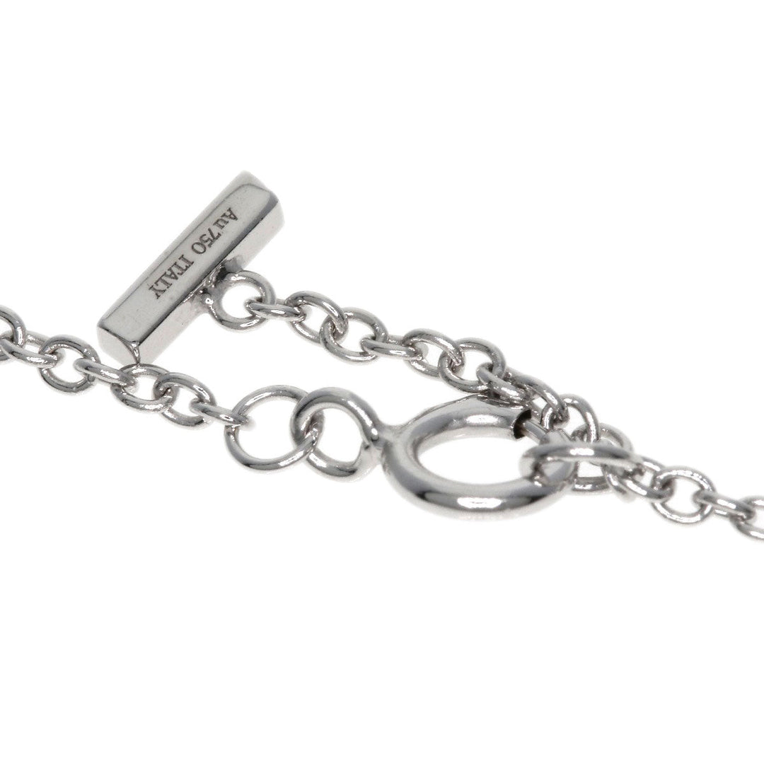 TIFFANY&Co. bracelet K18WG Silver T Smile Mini Diamond Women Used Authentic