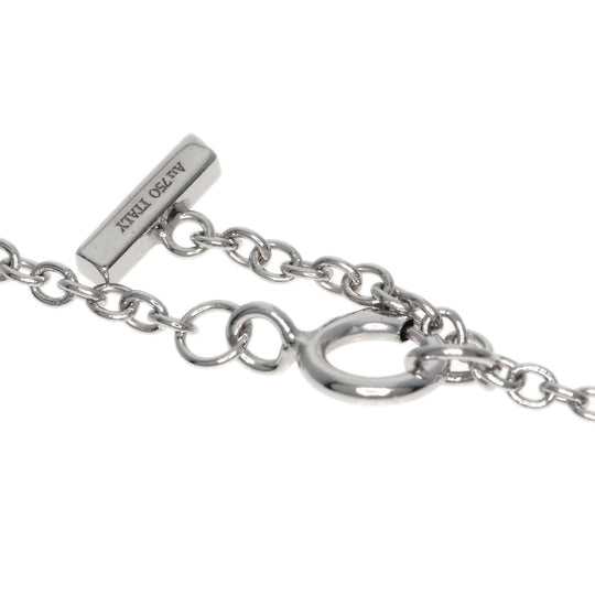 TIFFANY&Co. bracelet K18WG Silver T Smile Mini Diamond Women Used Authentic