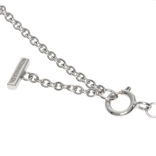 TIFFANY&Co. bracelet K18WG Silver T Smile Mini Diamond Women Used Authentic