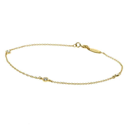 TIFFANY&Co. bracelet 18K Yellow Gold gold By the yard 3P diamond
