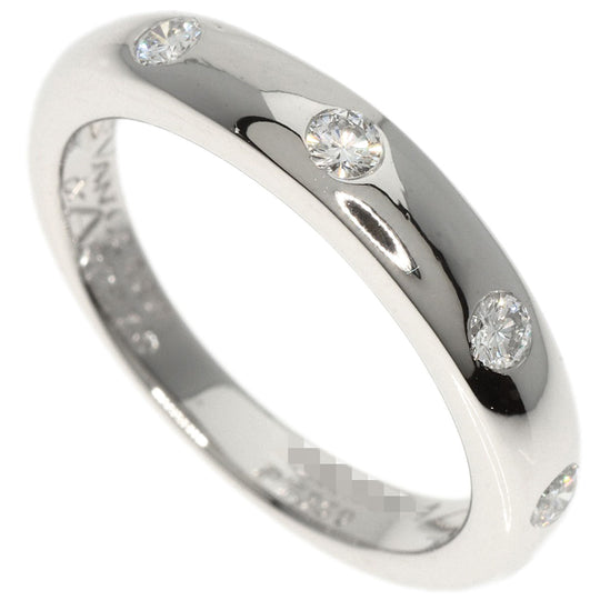 Van Cleef & Arpels Ring PT950 Silver New York Marriage 4P Diamond Women Used Authentic