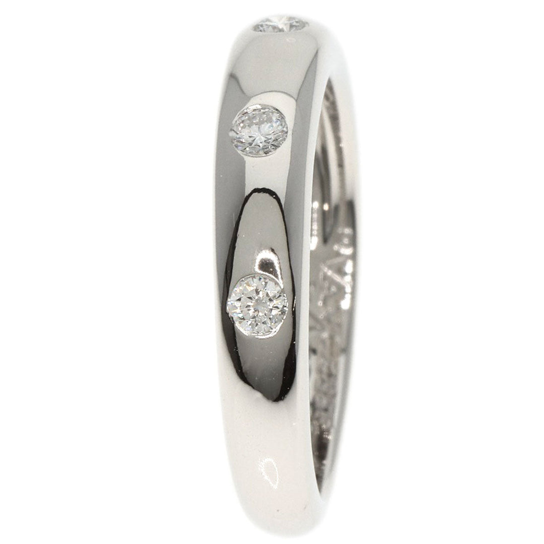 Van Cleef & Arpels Ring PT950 Silver New York Marriage 4P Diamond Women Used Authentic