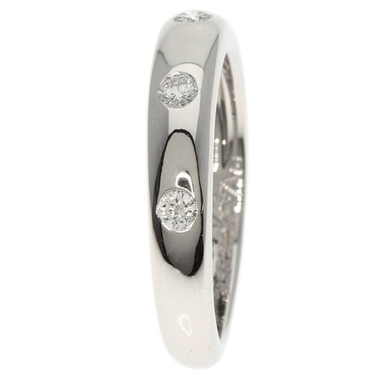 Van Cleef & Arpels Ring PT950 Silver New York Marriage 4P Diamond Women Used Authentic
