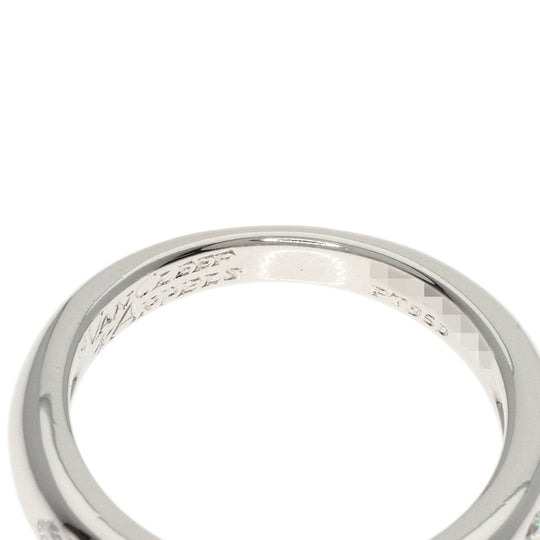 Van Cleef & Arpels Ring PT950 Silver New York Marriage 4P Diamond Women Used Authentic