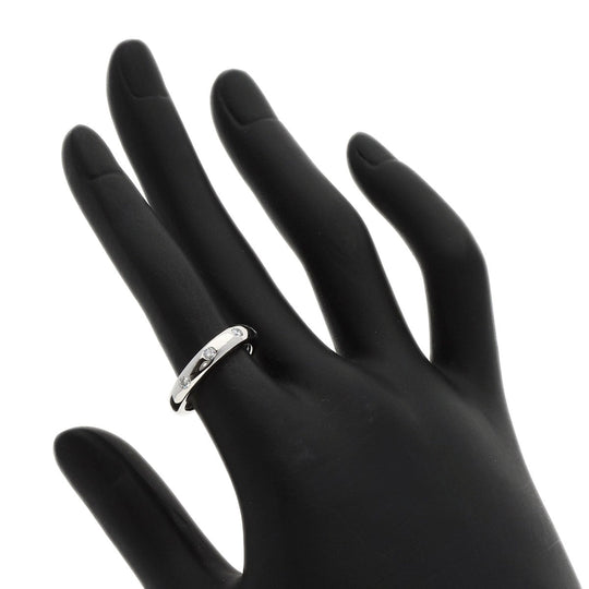 Van Cleef & Arpels Ring PT950 Silver New York Marriage 4P Diamond Women Used Authentic