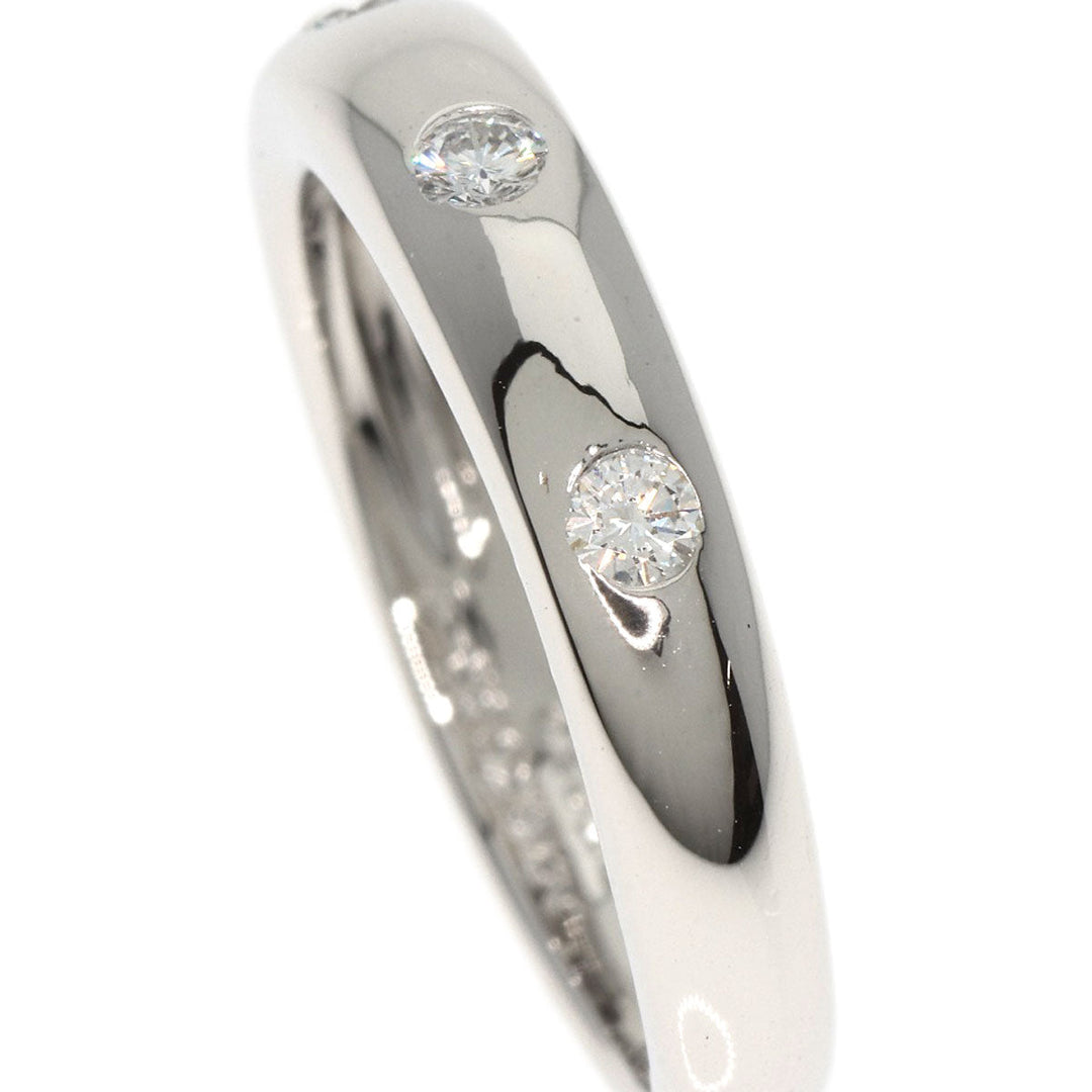 Van Cleef & Arpels Ring PT950 Silver New York Marriage 4P Diamond Women Used Authentic