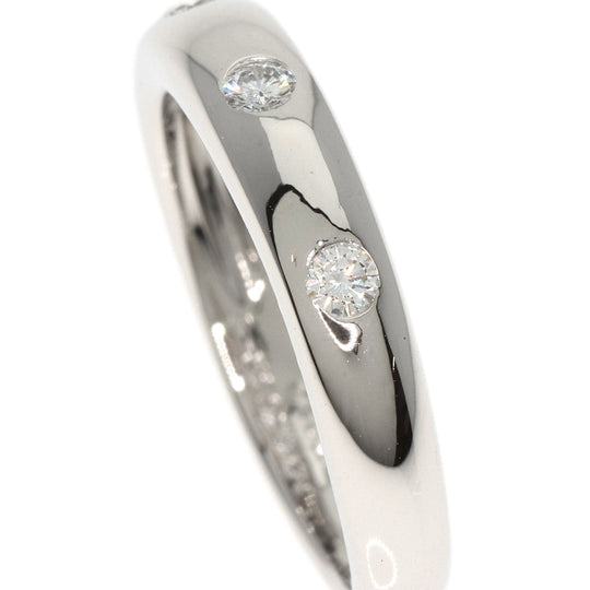 Van Cleef & Arpels Ring PT950 Silver New York Marriage 4P Diamond Women Used Authentic