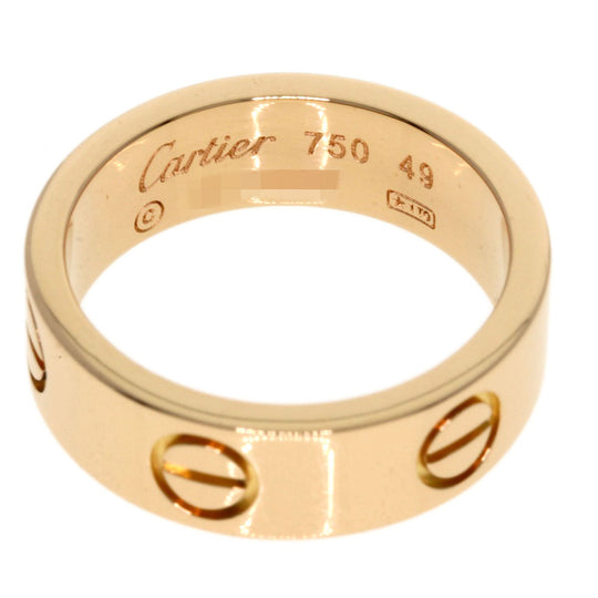CARTIER Ring 18K Pink Gold gold Love Ring #49 Women Used Authentic