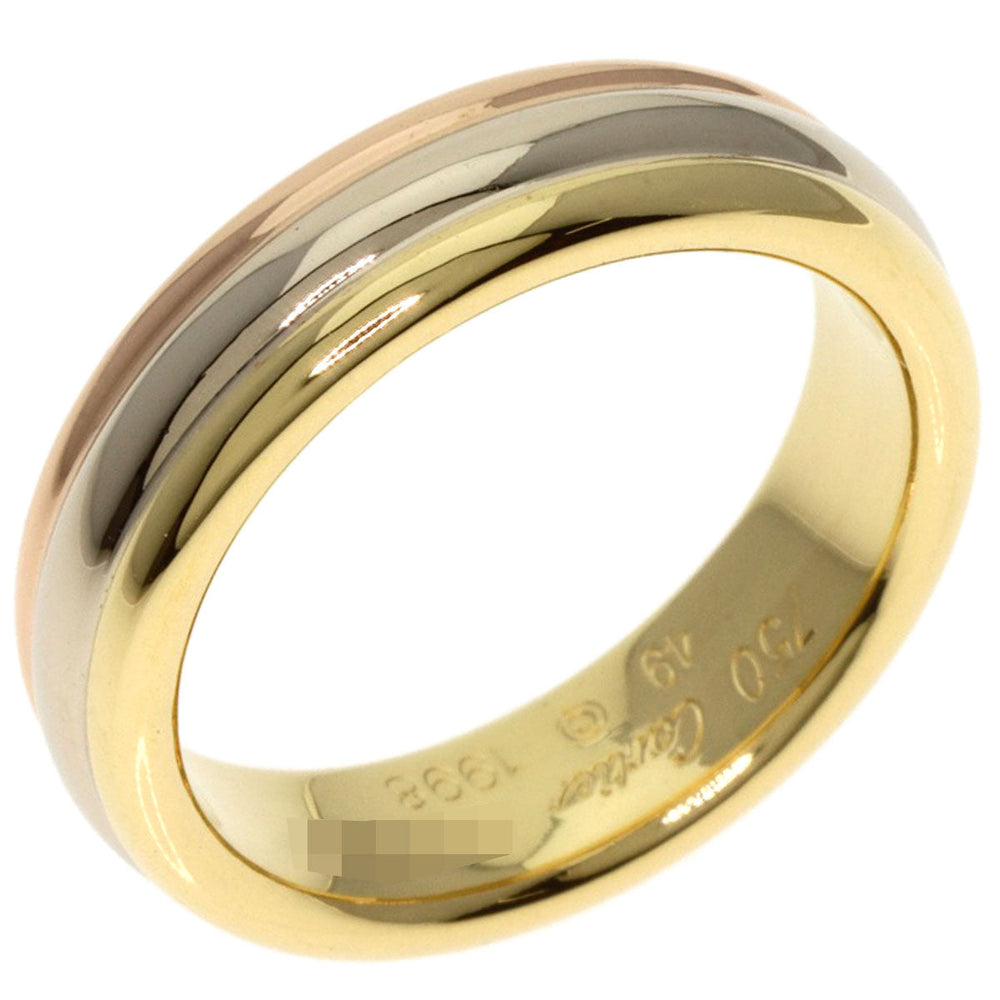 CARTIER Ring K18YG , K18WG gold Vendome #49 Women Used Authentic