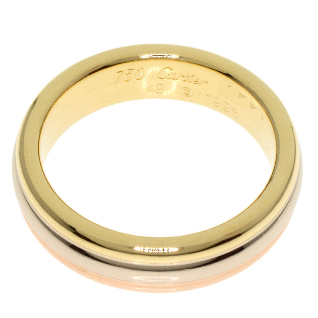 CARTIER Ring K18YG , K18WG gold Vendome #49 Women Used Authentic
