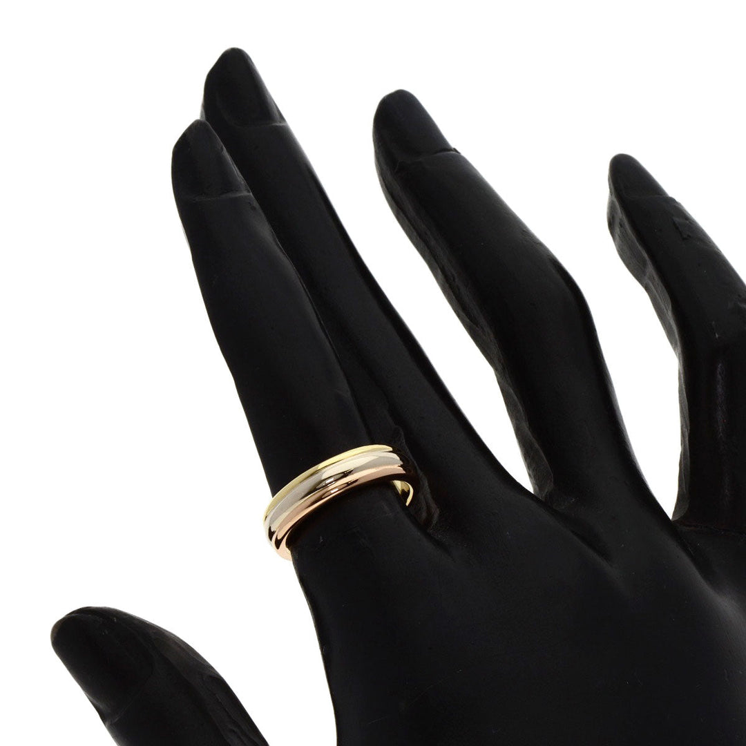 CARTIER Ring K18YG , K18WG gold Vendome #49 Women Used Authentic