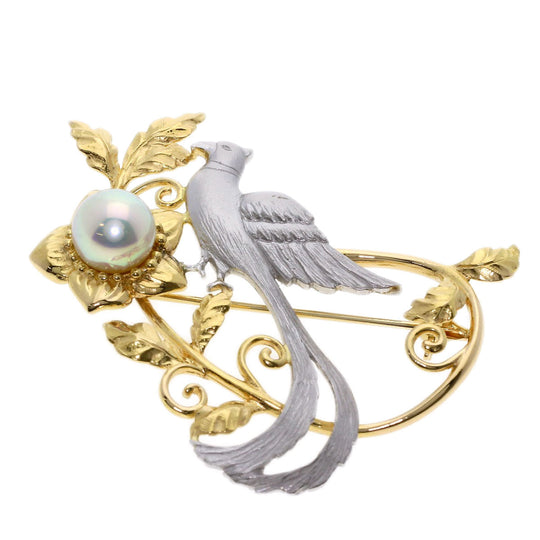 TASAKI Brooch 18K Yellow Gold gold Pearl Bird Motif