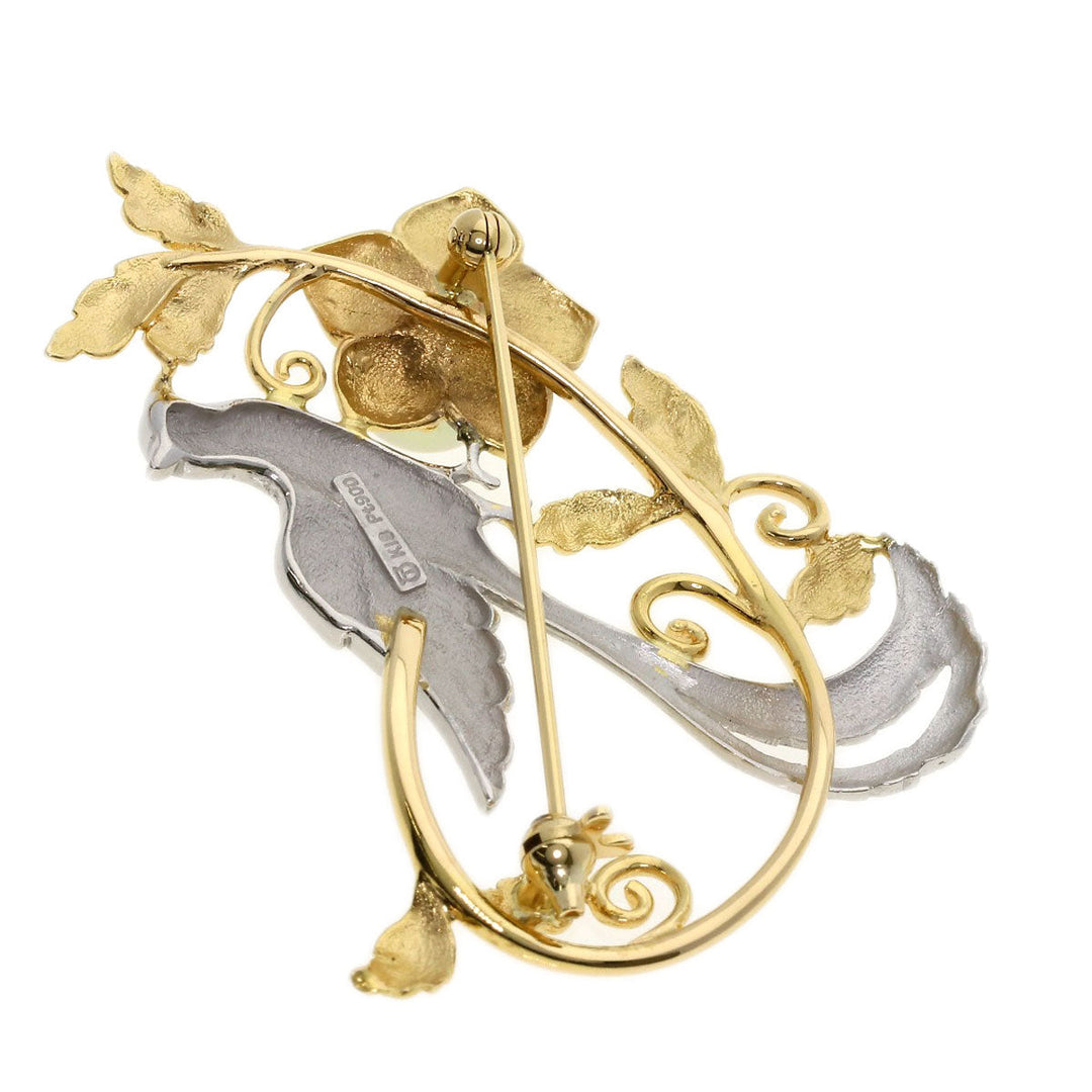TASAKI Brooch 18K Yellow Gold gold Pearl Bird Motif