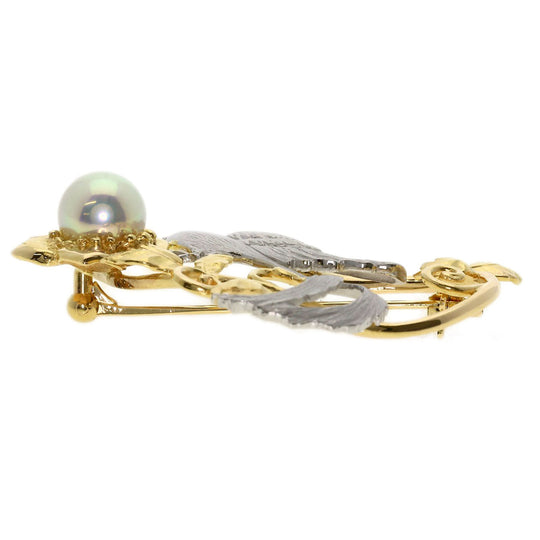 TASAKI Brooch 18K Yellow Gold gold Pearl Bird Motif