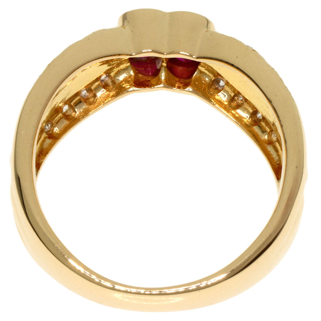 TASAKI Ring 18K Yellow Gold gold Ruby diamond Women Used Authentic