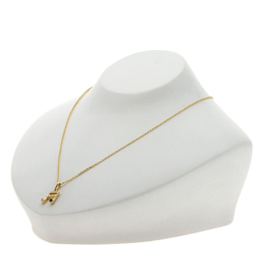 MAUBOUSSIN Necklace 18K Yellow Gold gold Musical Note Diamond Sapphire