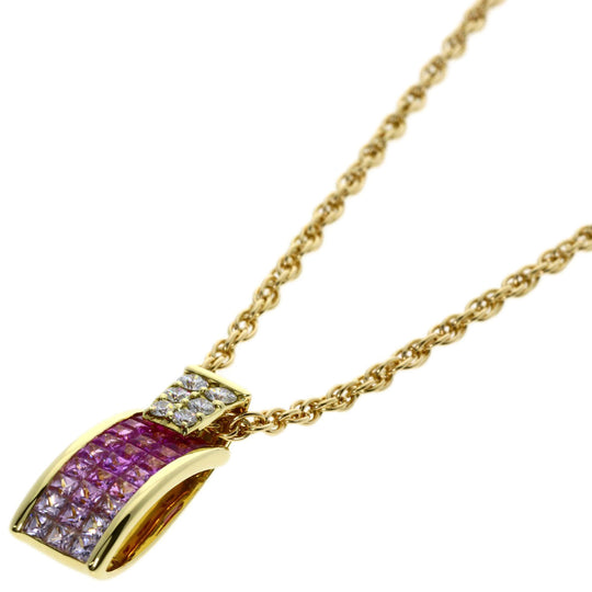JUNE Necklace 18K Yellow Gold gold Sapphire diamond