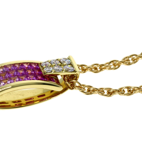 JUNE Necklace 18K Yellow Gold gold Sapphire diamond
