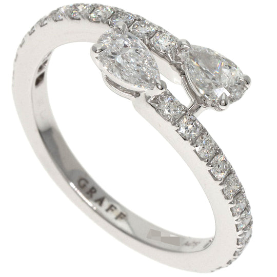 GRAFF Ring K18WG Silver Duet Wraparound Diamond Women Used Authentic
