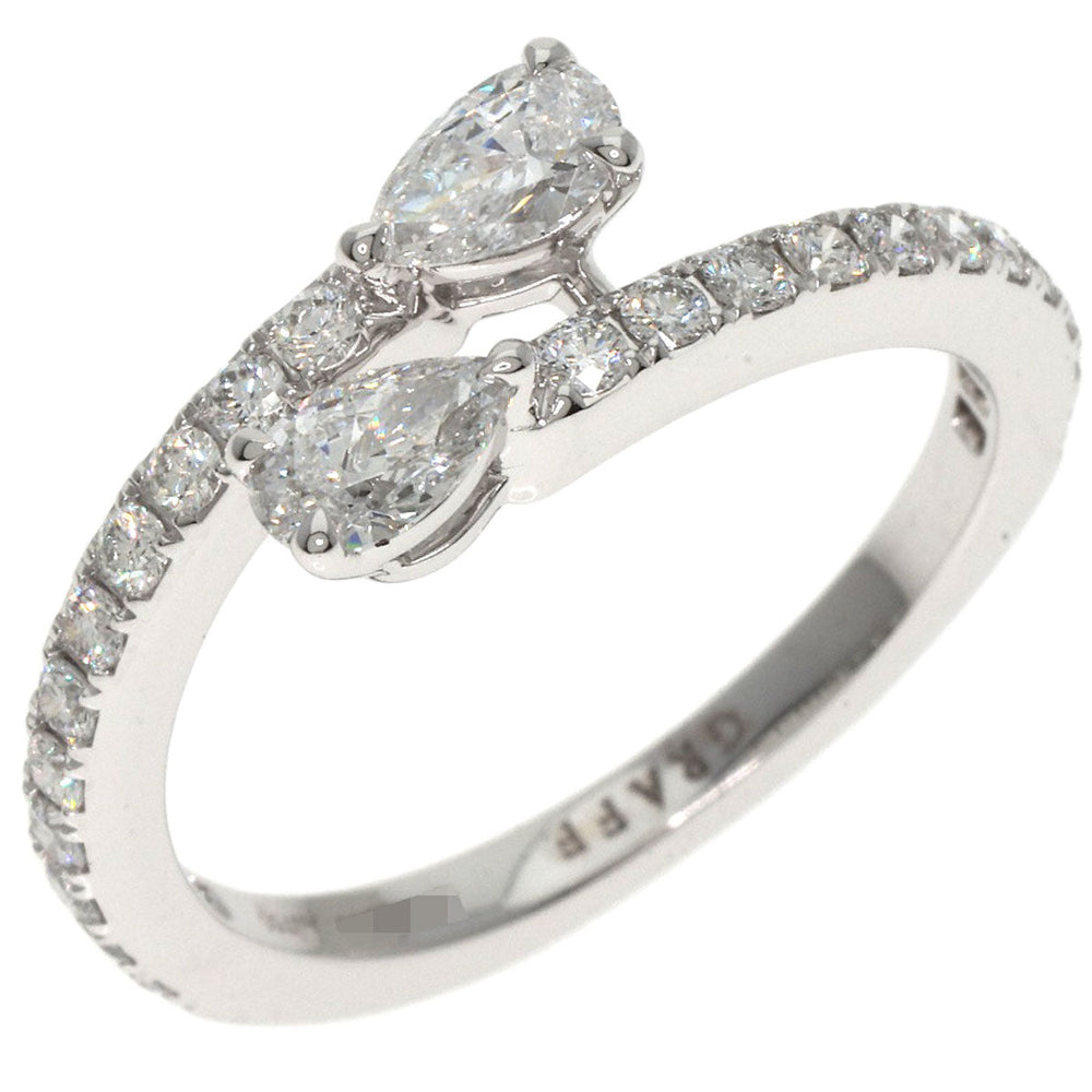 GRAFF Ring K18WG Silver Duet Wraparound Diamond Women Used Authentic