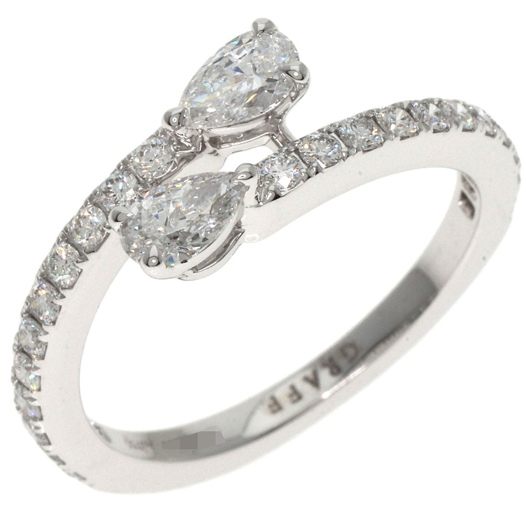 GRAFF Ring K18WG Silver Duet Wraparound Diamond Women Used Authentic