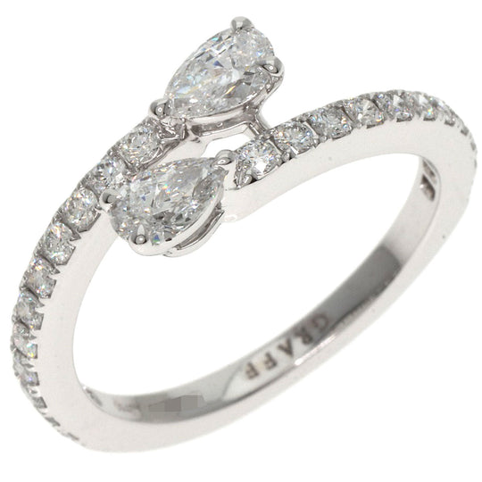 GRAFF Ring K18WG Silver Duet Wraparound Diamond Women Used Authentic