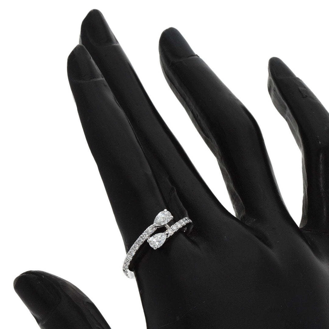 GRAFF Ring K18WG Silver Duet Wraparound Diamond Women Used Authentic